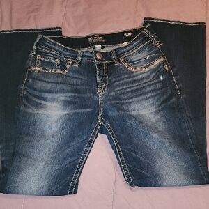 Silver Jeans Women's Dark Blue Boot Cut Jeans